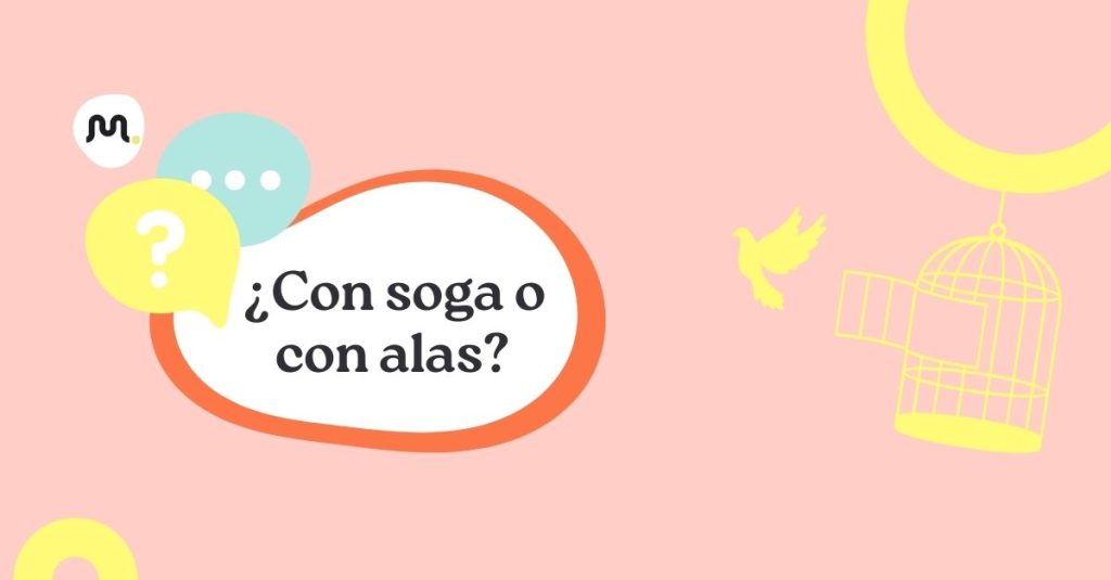 con soga o alas